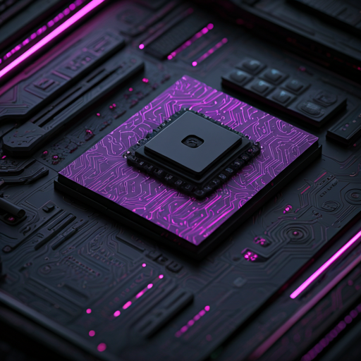 Futuristic and minimalist digital laboratory